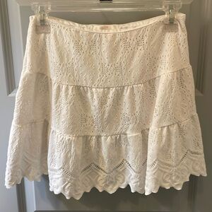 White eyelet skirt